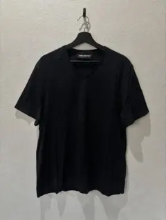 NEIL BARRETT Vネック 半袖 コットンTシャツ ブラック メンズM