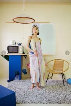 PAMM 知性のストライプキャミワンピース