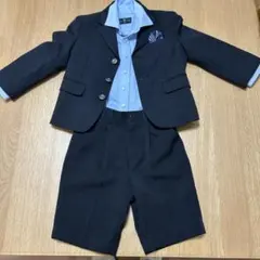 ほぼ新品！！　入園式　男の子　スーツ ネイビー　100㎝