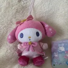 【マイメロディ】スノーレインボーマスコット キーホルダー ぬいぐるみ チャーム
