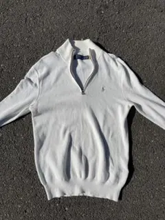 Polo Ralph Lauren ホワイト ジップアップセーター