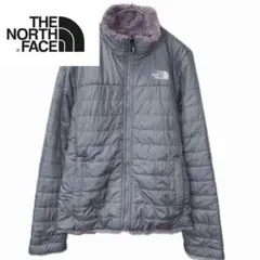 THE NORTH FACE グレー ボアフリースジャケット ガールズ ロゴ刺繍