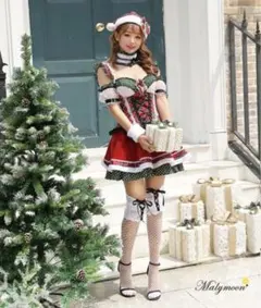 【最安値‼️】Malymoon　ドットチェックサンタクロース　クリスマス　コスプレ