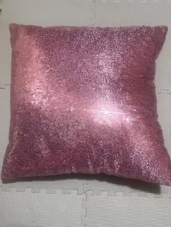 スパンコール クッションカバー ピンク キラキラ 45×45のサムネイル
