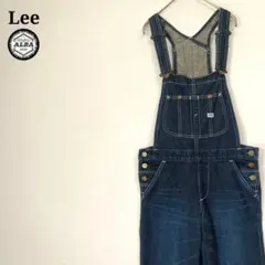 Lee　リー　オーバーオール　デニム　ウォッシュ加工　青　紺　インディゴ　XS