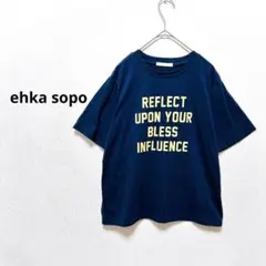 ehka sopo Tシャツ L コットン混 ロゴ シンプル 定番のサムネイル