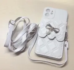 スマホケース iPhone12 ポーチ、ショルダーストラップ付き