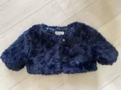 H&M フェイクファー ボレロ ネイビー 134/140のサムネイル