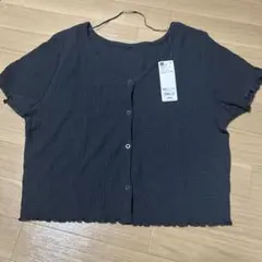 GU 半袖カーディガン 3XL ダークグレー