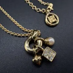 【美品】ジバンシー ヴィンテージ ネックレス Gロゴ ゴールド 1…1