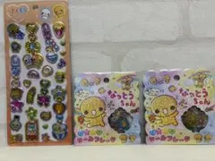 ぷくキラ　おはじきシールフレーク　なっとうちゃん　３点セット