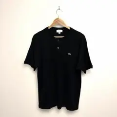 LACOSTE ポロシャツ　ブラック　黒　ヘンリーネック　サーマルPH094PLのサムネイル