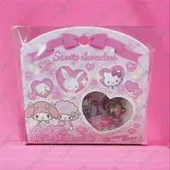 マイメロ　キティ　クリアハードシール　おはじきシール　ファンシー　正規品