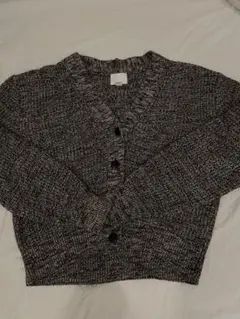 Mサイズ 黒白ブラウンミックスカーディガン