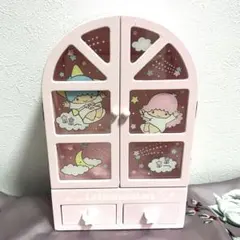 【レア】キキララ リトルツインスターズ 木製 チェスト アクセサリー ケース リトルツインスターズ - キキララ リトルツインスターズ ほし