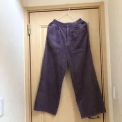 ワイドパンツ　コーデュロイパンツ