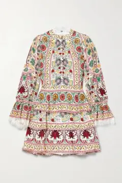 alice+olivia ティアード レース フラワープリントワンピース ドレス