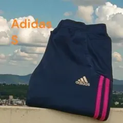 Adidas ジャージパンツ S ネイビー/ピンク