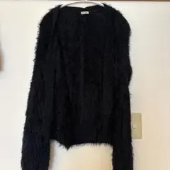 Chou Chou 黒ファー風カーディガン