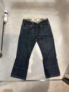 m*i様 Burberry ダークブルーフレアデニム 7部丈