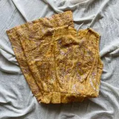 【ヴィンテージ】フランス購入　スパンコール付きペイズリー柄　ワンピース