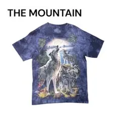 【アニマルT】THE MOUNTAIN 狼プリント タイダイTシャツ Sサイズのサムネイル