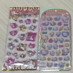 【新品】キティ/ウォーターinシール＆コットンパフィーセット