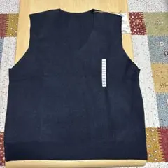 無印良品 洗えるミラノリブ編みベスト サイズXXL　タグ付未使用