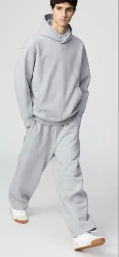UNIQLOＣ スウェットワイドパンツ 丈長めxs ぐれー
