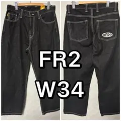 FR2デニム ジーンズ W34 ブラック 黒 ワイド バギー 美品のサムネイル