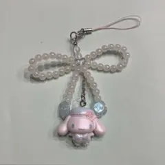 サンリオ　シークレットストラップ　ホワイトフリル　シナモロール