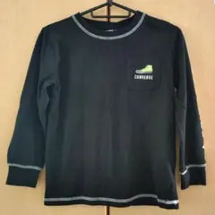 CONVERSE キッズ 男の子 女の子 長袖カットソー 140 ブラック