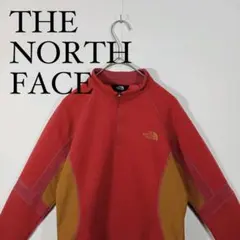 THE NORTH FACE ハーフジップ ロンT 赤 S レディース 古着のサムネイル