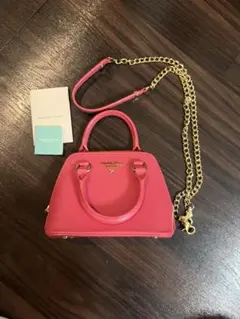 Samantha Thavasa ピンク ミニハンドバッグ チェーン
