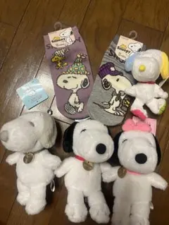スヌーピー ぬいぐるみ キーホルダー 靴下
