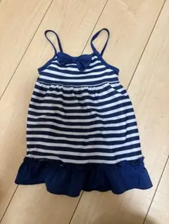ストライプ ネイビー ベビー水着 100