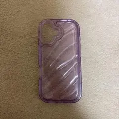 透明な紫色のiPhone用ソフトケース