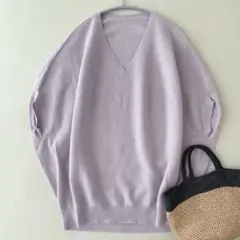 【美品】近年✨マイカアンドディールコクーン型フレンチスリーブニットお上品のサムネイル