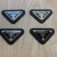 ４枚セット　シルバー×ブラック　ロゴパーツ