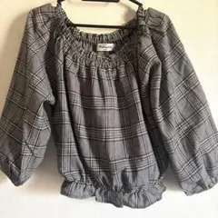 Pumpkin チェックトップス