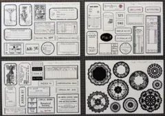 teatime様 A5サイズ・素材シート・モノクロ
