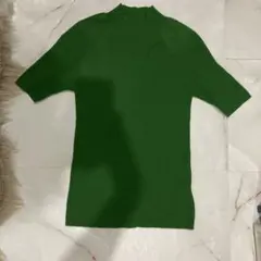 ハイネック 半袖 ニット
