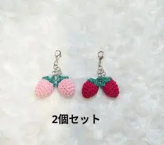 マスク ファスナー チャーム いちご 苺 花 2個セット - メルカリ