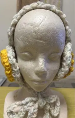 ひまわりモチーフの耳あて