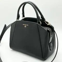 【良品】 マイケルコース　2way ショルダーバッグ レザー　黒　ゴールド金具