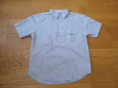 美品 ザノースフェイス　パープルレーベル　グレー プルオーバーシャツ 半袖 L