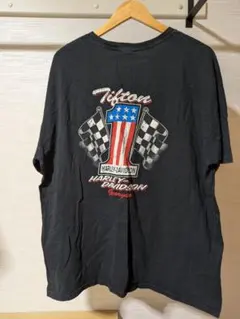 ハーレーダビットソン　Tシャツ　半袖　ビッグプリント　ブラック　オーバーサイズ