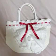 Maison de FLEUR フリルリボントートバッグ(メリーポピンズ)
