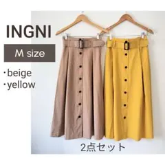 【INGNI】前ボタンロングスカート セット M トレンチスカートのサムネイル