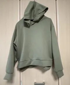 GU レディース フード付きパーカー Sサイズ カーキー